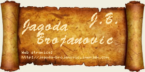 Jagoda Brojanović vizit kartica